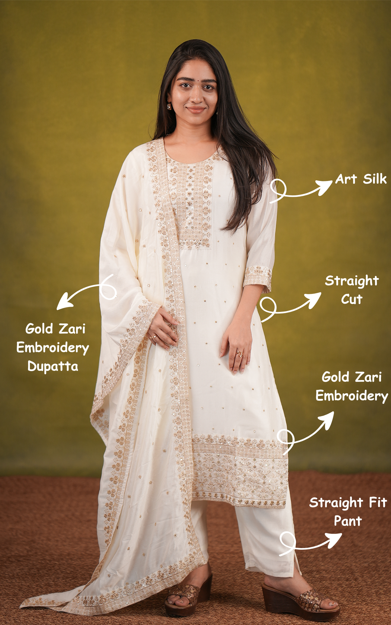 Madhusena (Kurti+Pant+Dupatta)