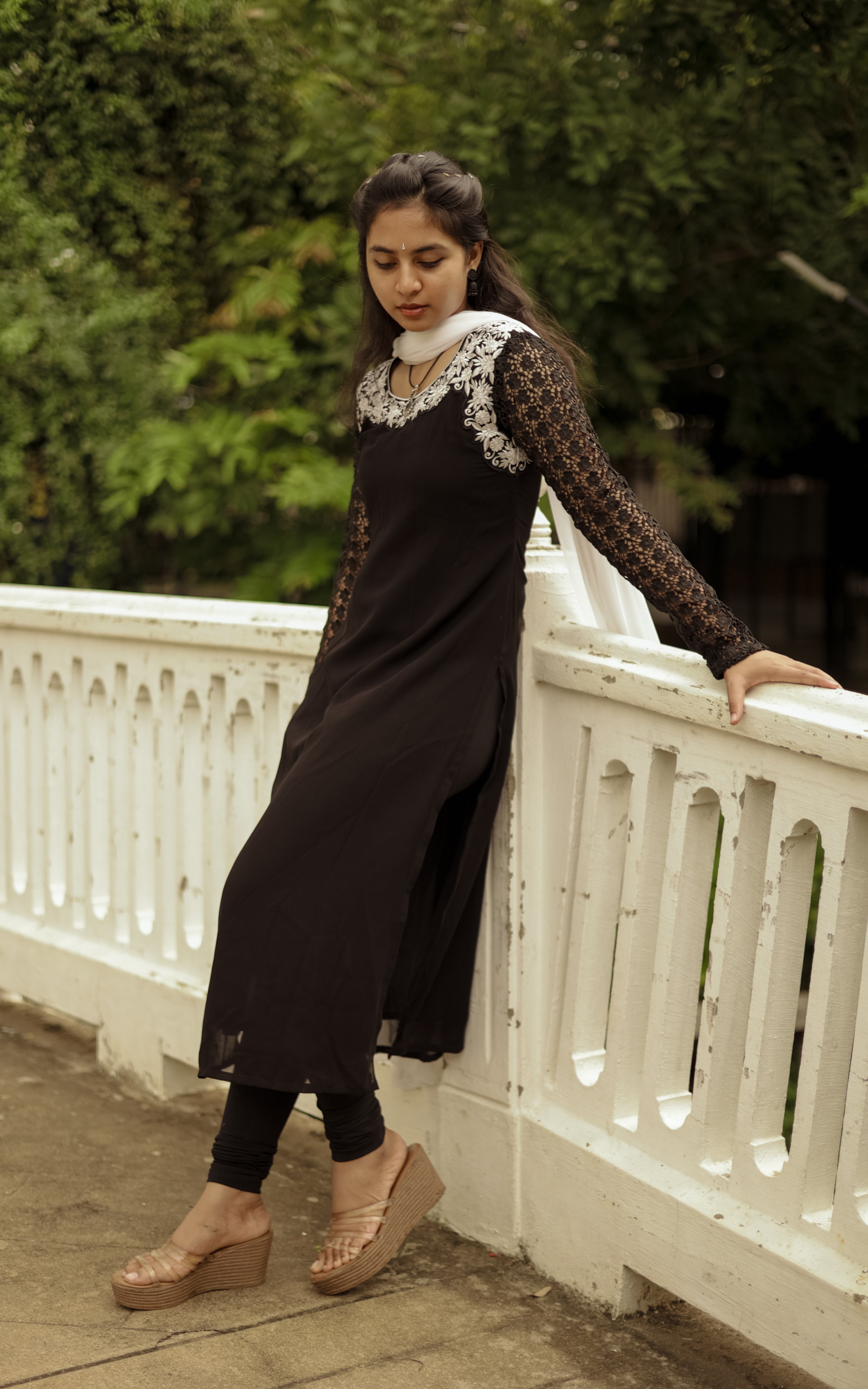 Rhythm Black (kurti+Dupatta) KURTIS instore