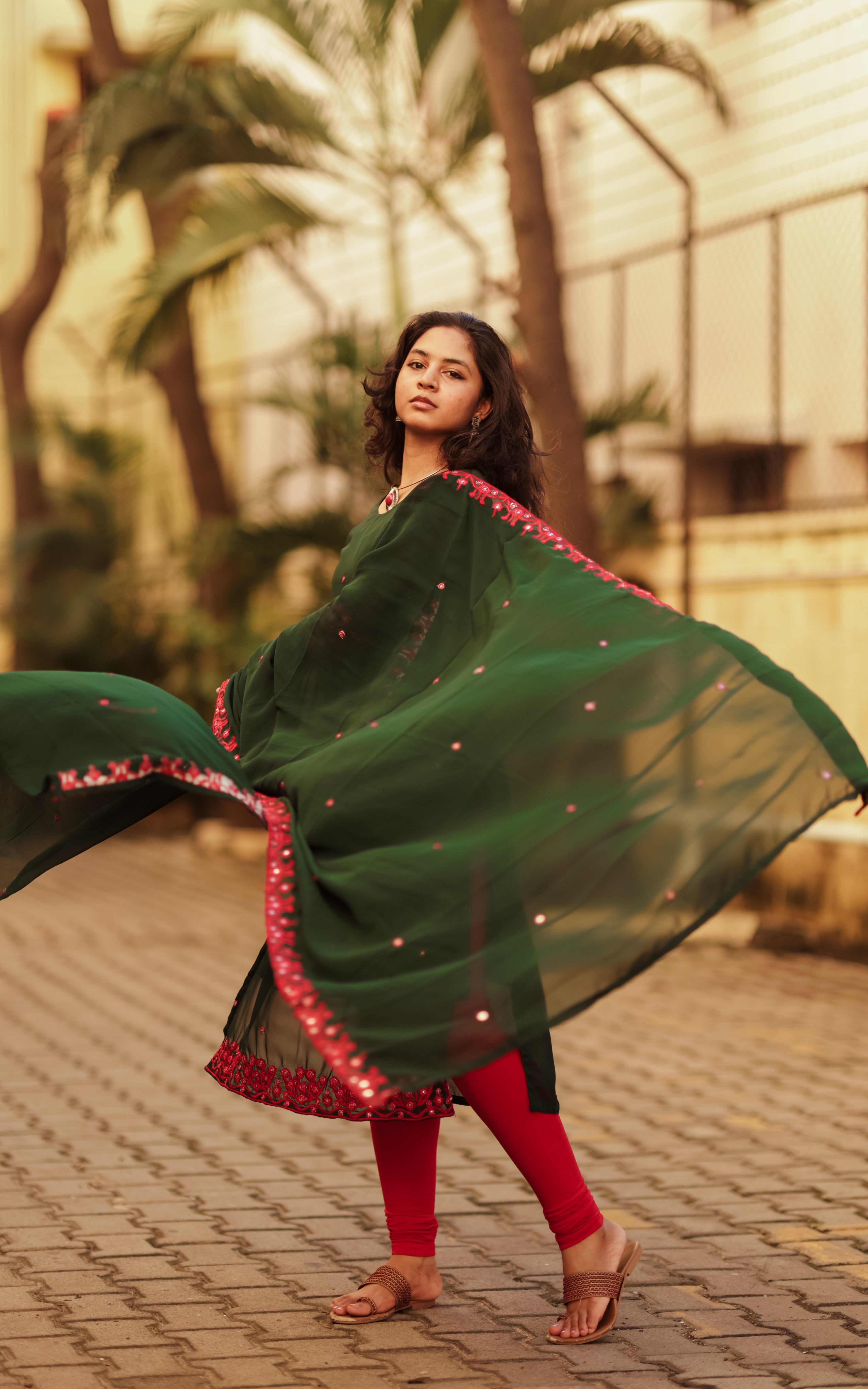 straight cut kurti with heavy  embroidered finish for elegant  look 