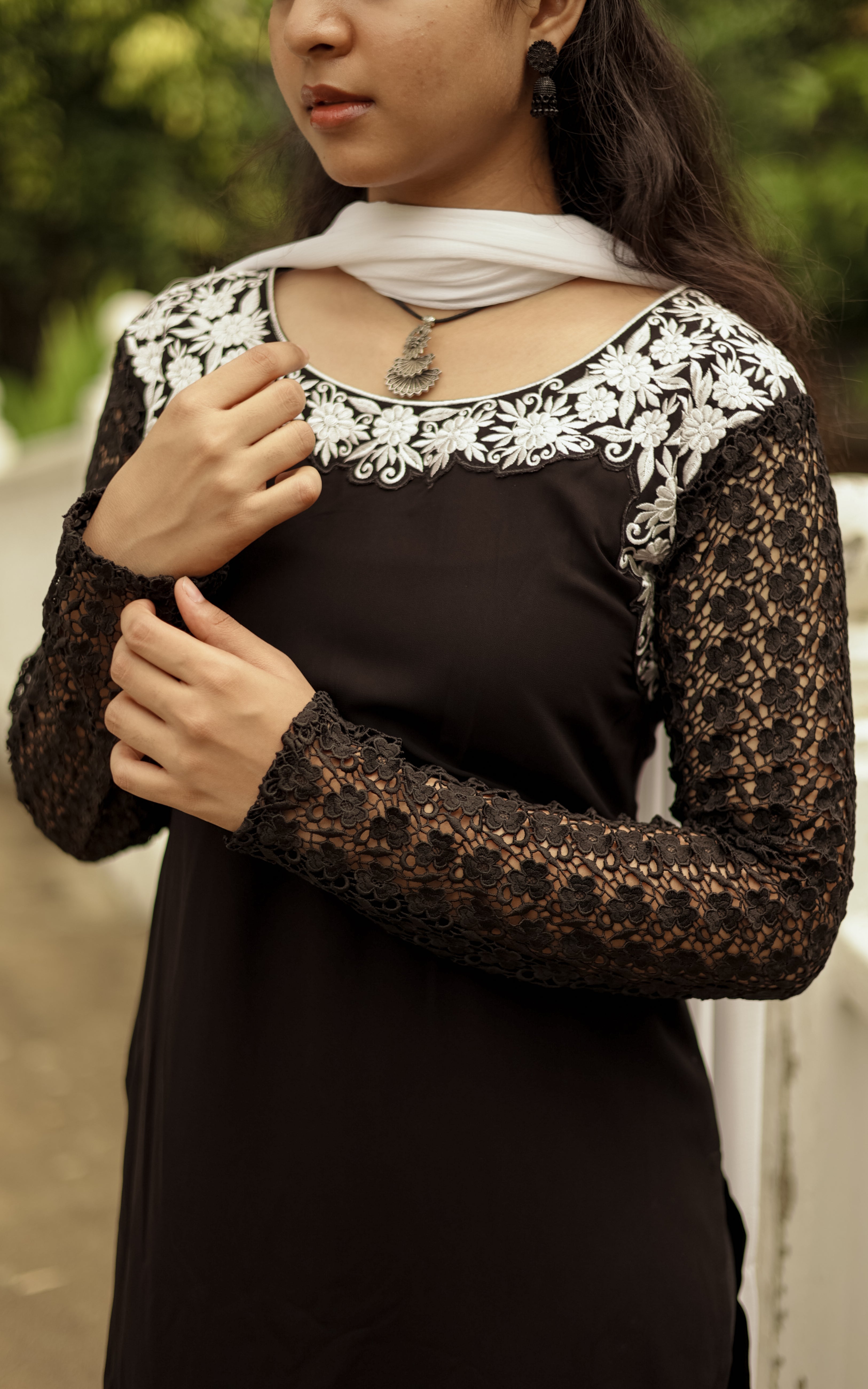 Rhythm Black (kurti+Dupatta) KURTIS instore