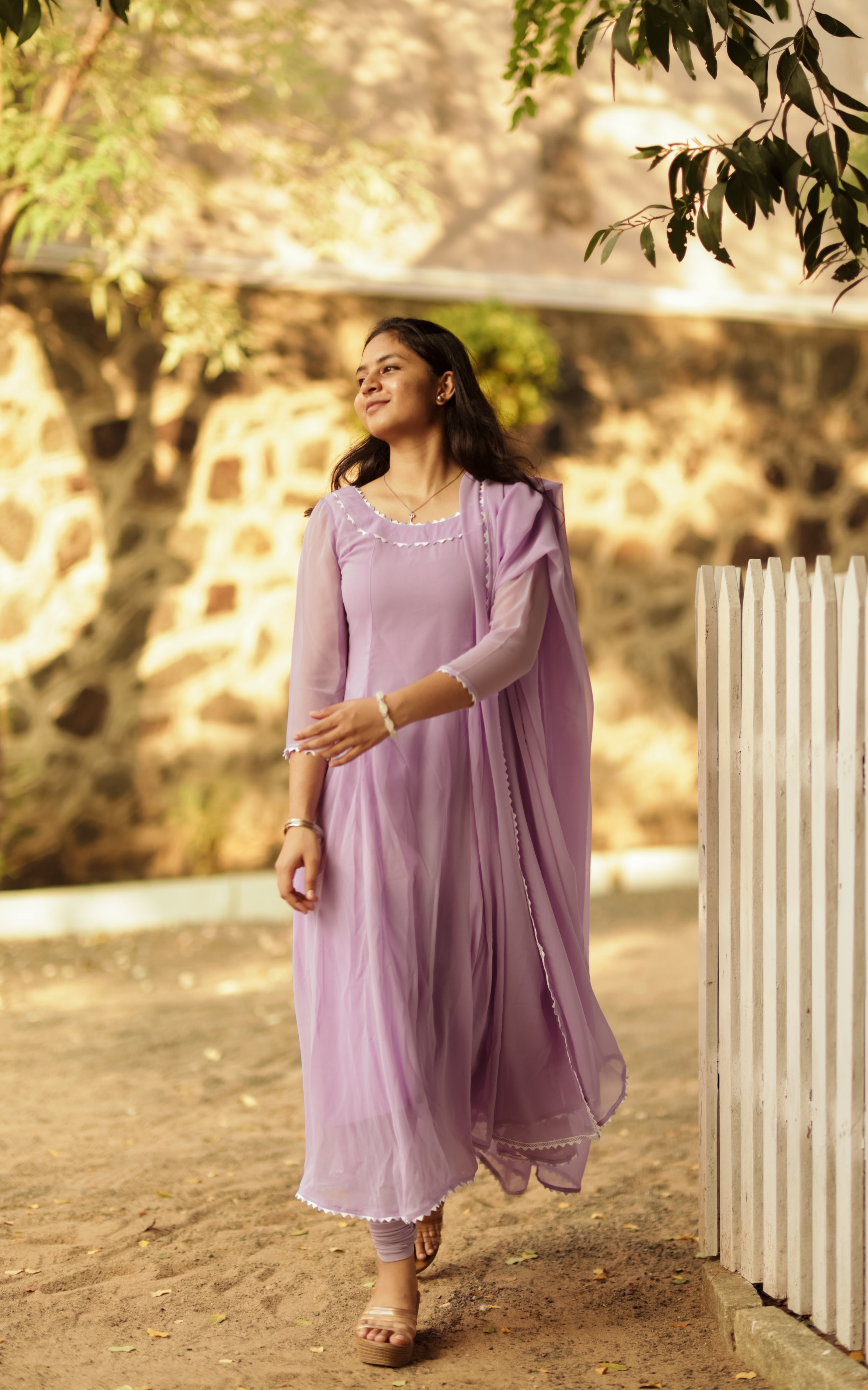 Om Shanti Oshanna Lavendar (Kurti+Dupatta) KURTIS instore