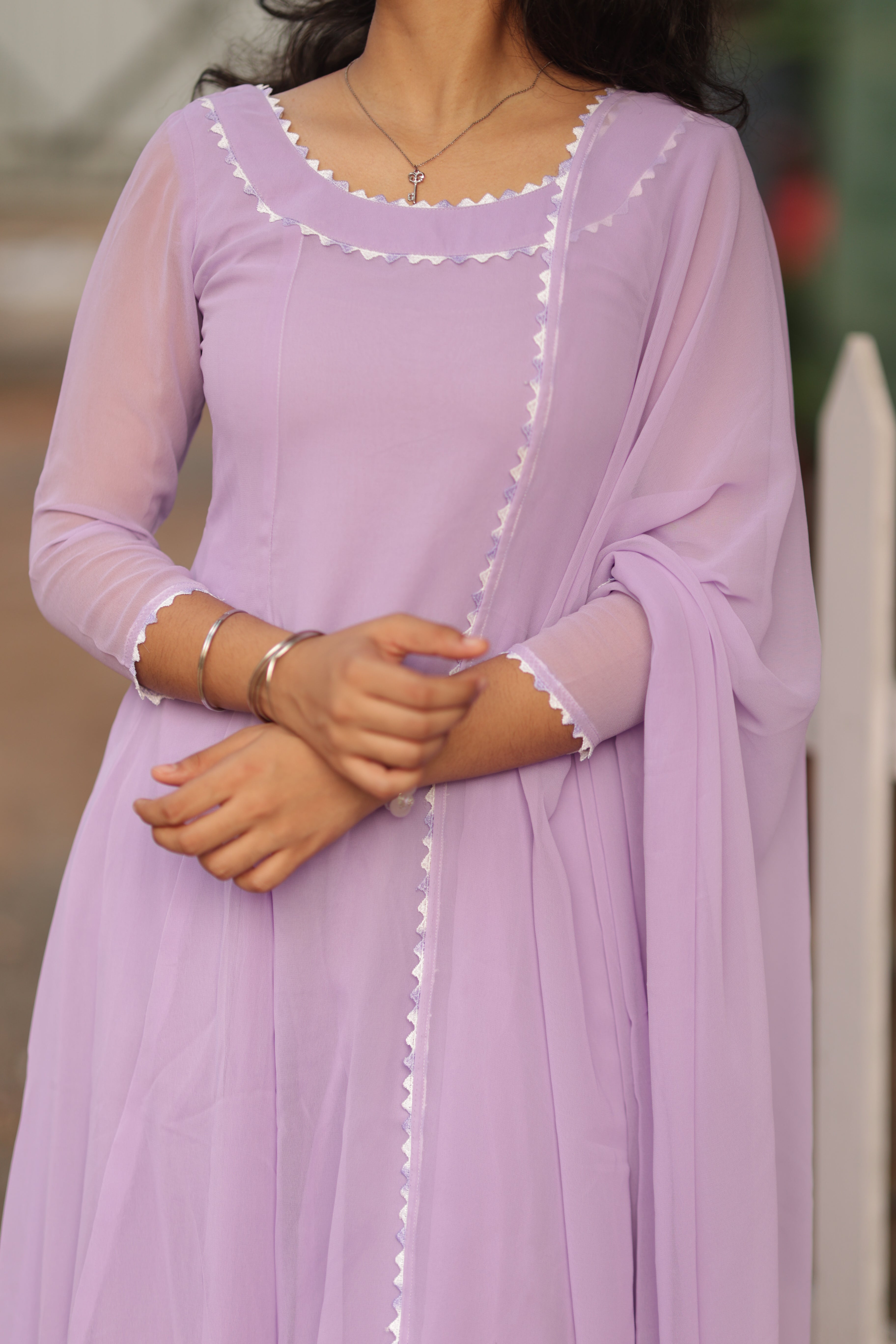 Om Shanti Oshanna Lavendar (Kurti+Dupatta) KURTIS instore