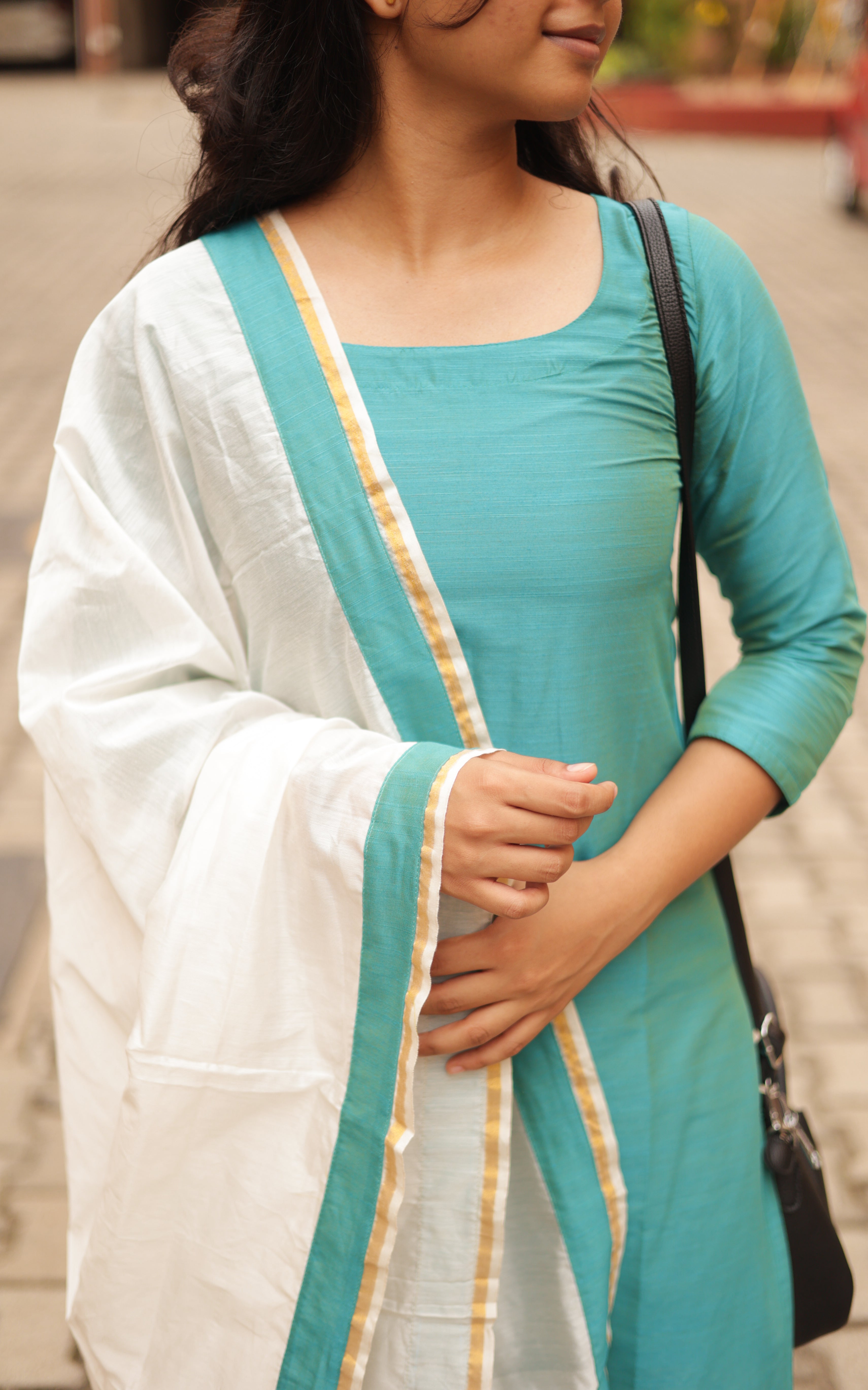 Raja Rani Nazriya Blue (Kurti+Dupatta) KURTIS instore