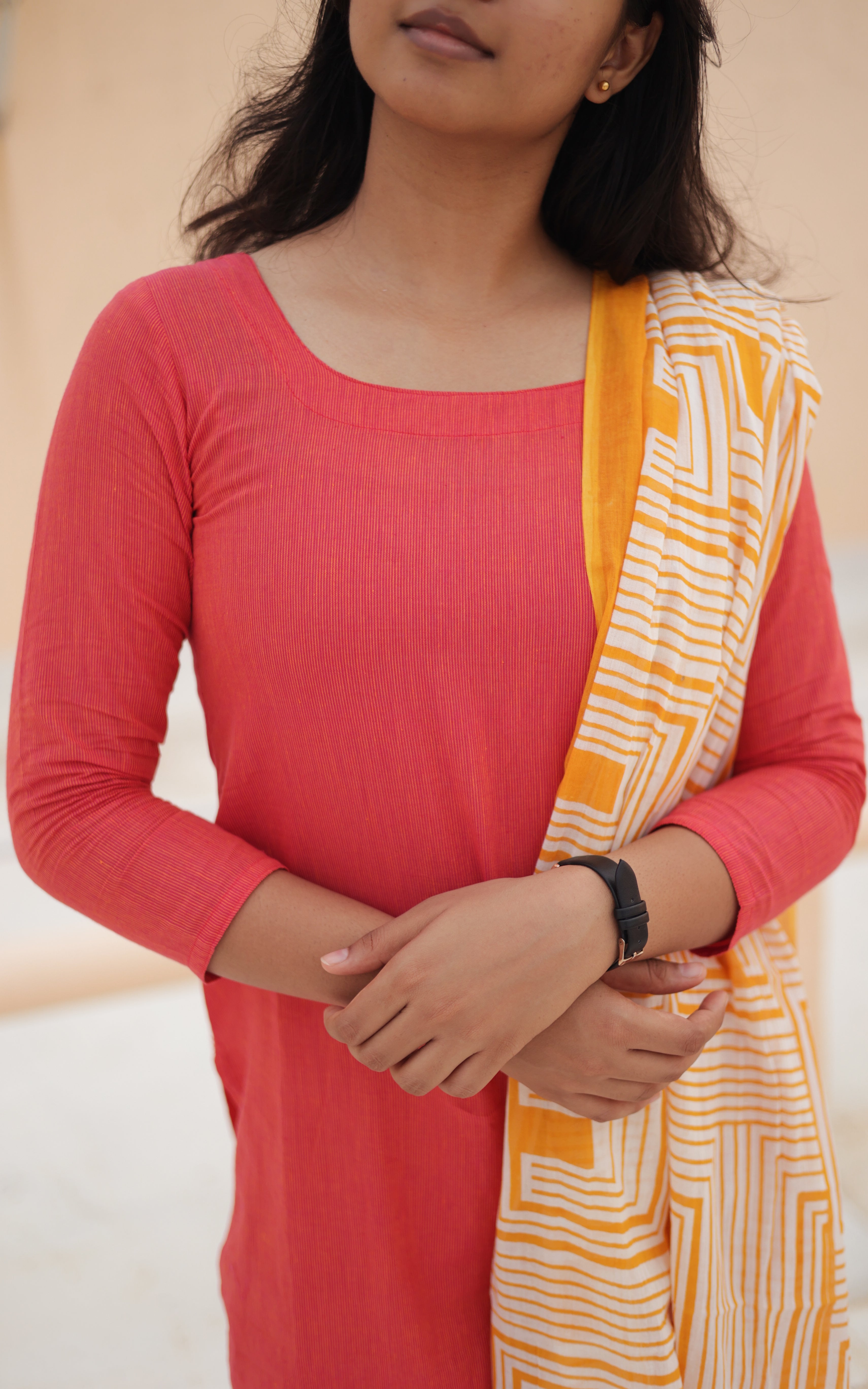 Raja Rani Nazriya Dark Peach (Kurti+Dupatta) KURTIS instore