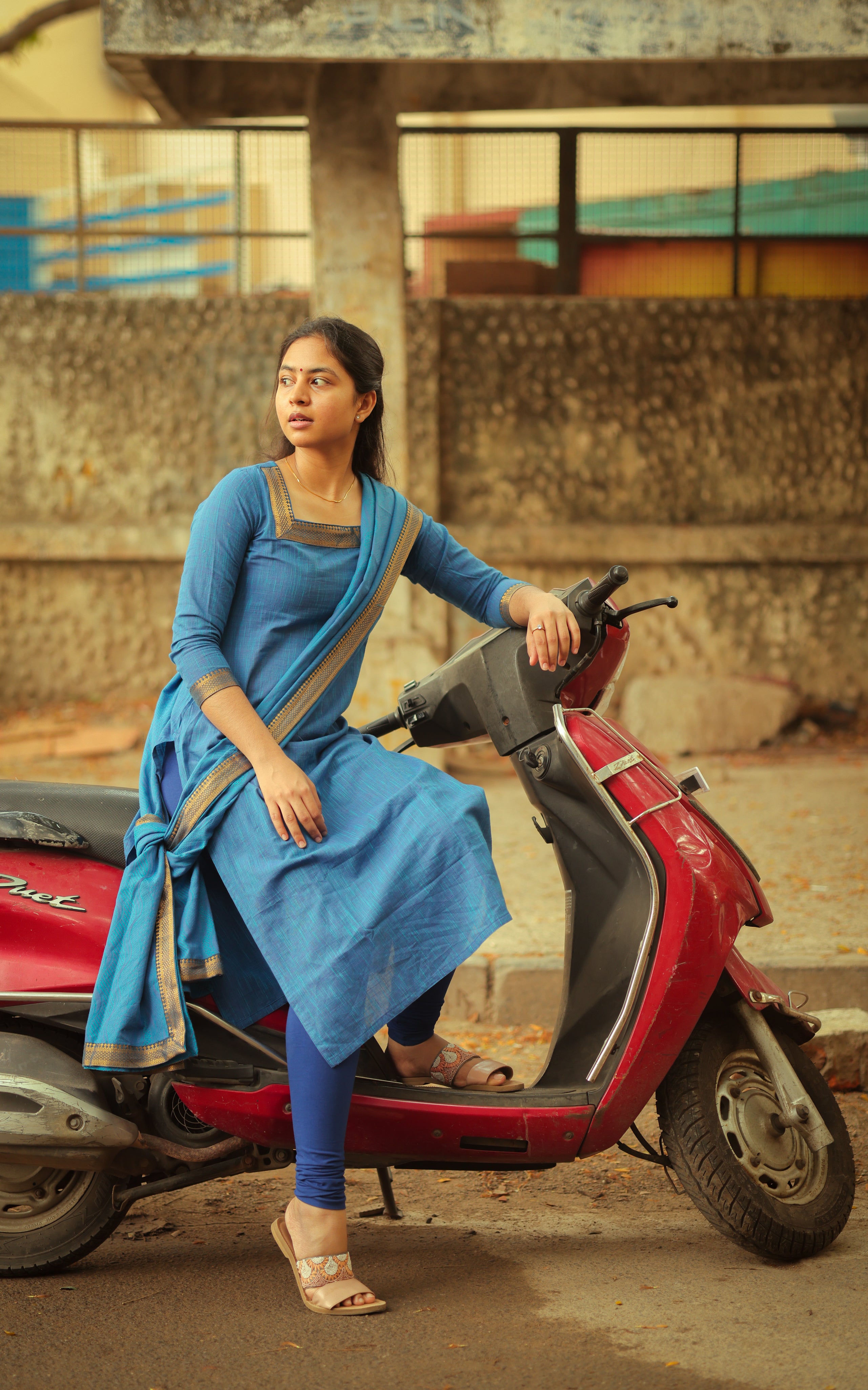 Kalloori Blue (Kurti+Dupatta) Movie Recreation Outfit