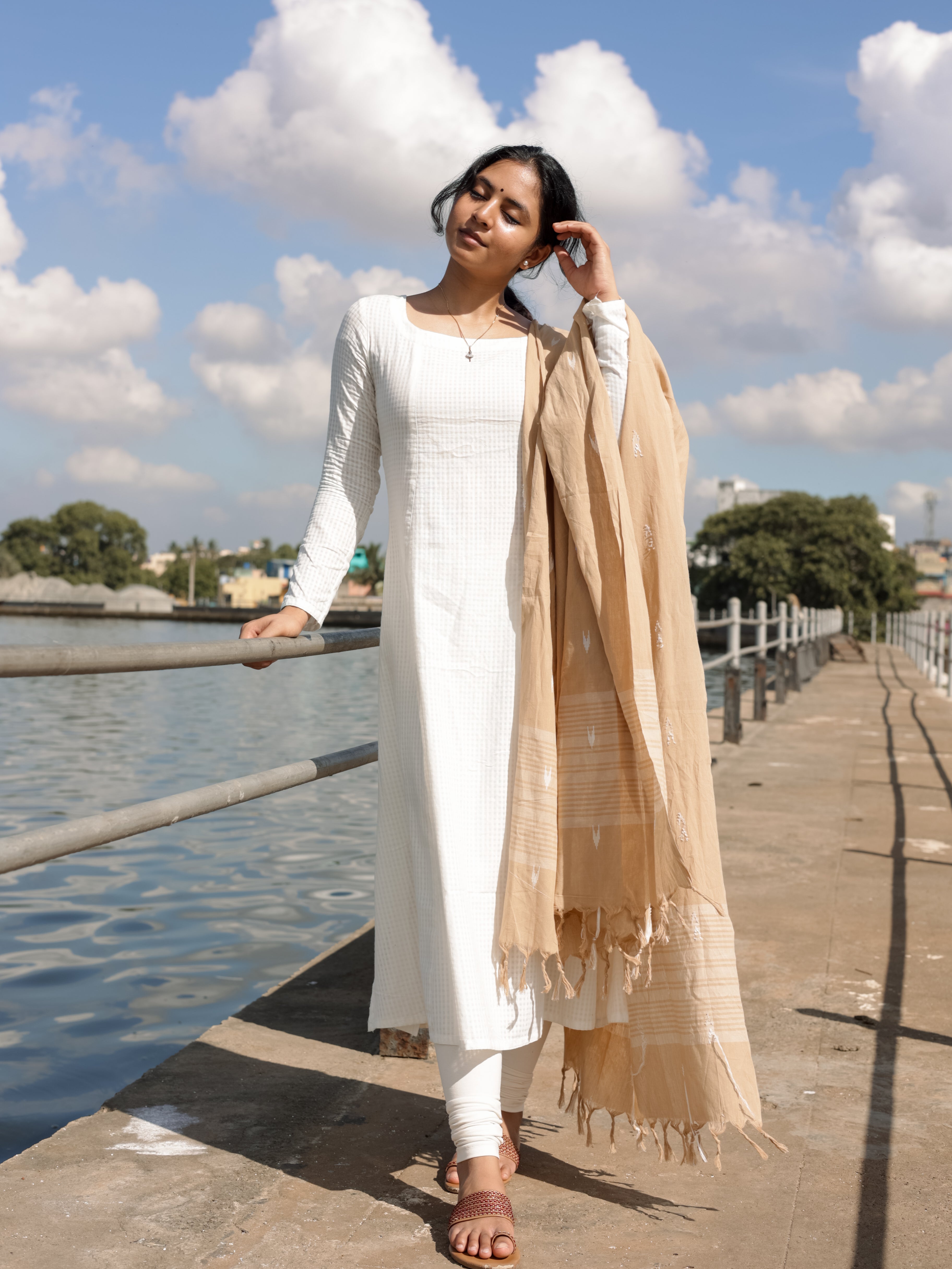  Aline Cut Kurti with Side Slit (suits well for wider hips) 