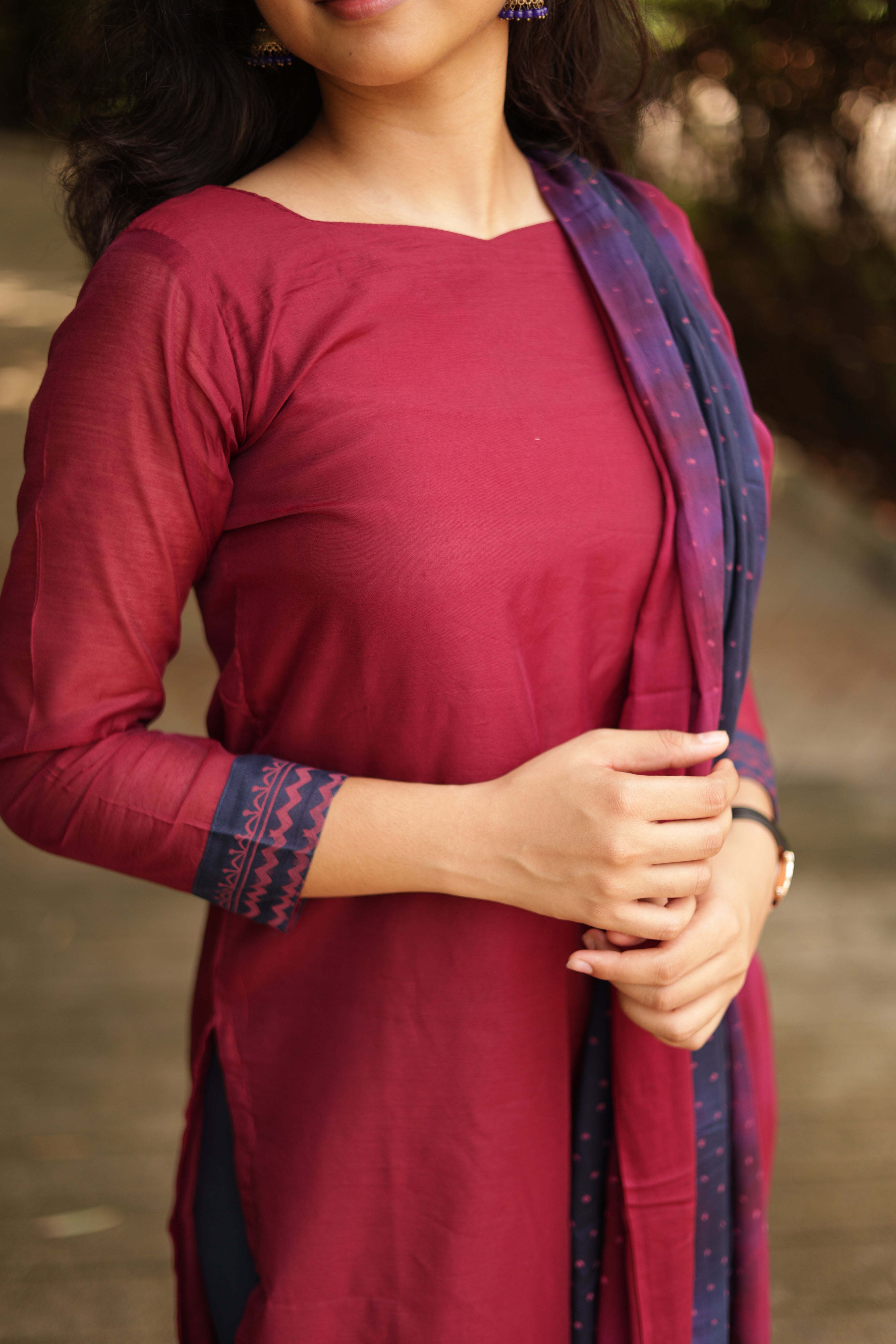 Meghna Magenta (Kurti+Dupatta) KURTIS instore